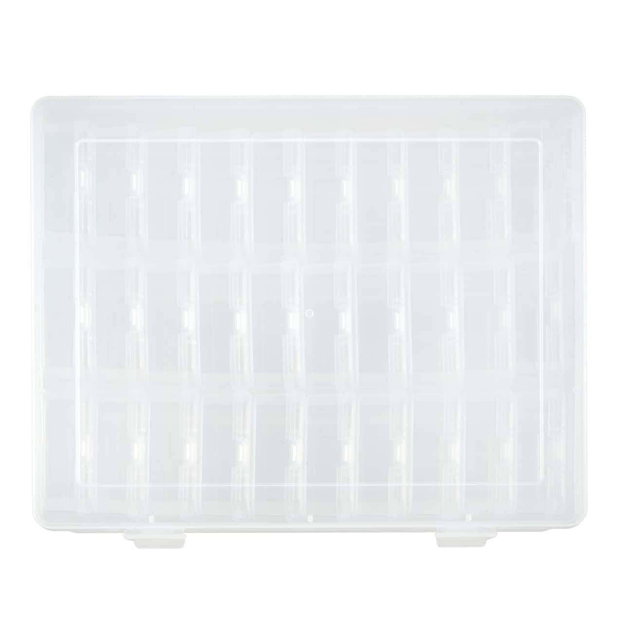 Clear 30-Compartment Flip-Top Box Plastic Jewelry Organizer by Bead Landing™
